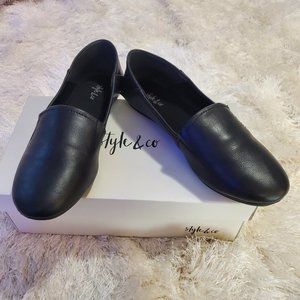 Size 9 Style & Co Nixine Black Slip-On Flats